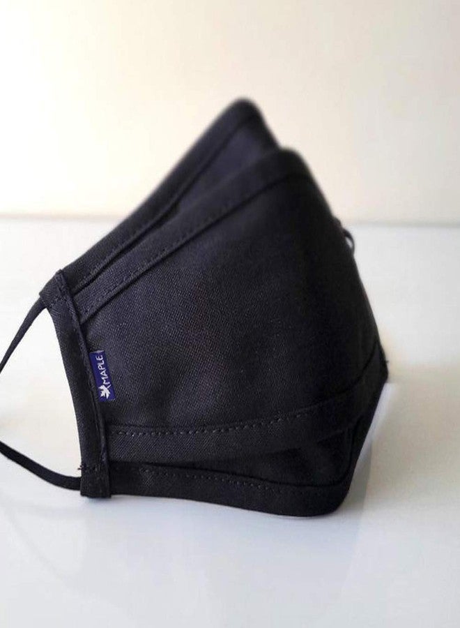 Maple Unisex Fine Cotton Printed Stylish 3 Layer Filtration Anti/Dust Protection Breathable Reusable and Washable 3 Ply Cloth Face Cover with Cotton Earloop (Free size, Assorted Multicolor) -Pack of 9 - Image 5